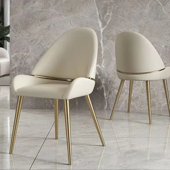 Роскошный туалетный столик для салона, обеденные стулья Nordic Designer, игровое Эргономичное современное кресло, передвижная кожаная Металлическая мебель Sillas Comedor