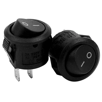 2x Вкл/выкл самозажимающиеся нажимные кнопки кулисный переключатель для автомобиля Auto Boat черный