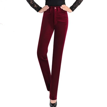 новые осенне-зимние офисные женские модные повседневные брендовые брюки больших размеров для женщин и девочек с высокой талией, прямые вельветовые брюки