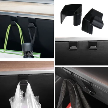 2 комплекта крючков для переднего перчаточного ящика автомобиля для модели 3 / Y ABS Передние крючки для хранения