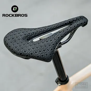 Сверхлегкое велосипедное седло ROCKBROS с 3D-печатью, интегрированная зональная амортизация, Удобное сиденье для шоссейного велосипеда MTB, Запасные части