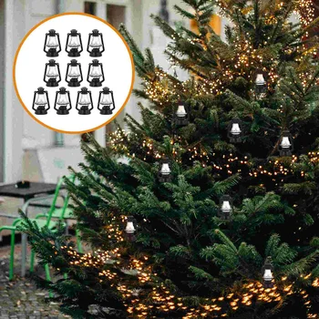 Мини-керосиновая лампа, Подвесной светильник, Декор в форме фонаря, имитация Рождественской елки, Миниатюрная модель украшения, Рождественское масло на Открытом воздухе