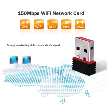 150 Мбит/с USB 2.0 Wifi адаптер-ключ 8188/7601 Двухдиапазонная беспроводная мини-сетевая карта 5 ГГц/2,4 ГГц для Windows XP/7/8/ Linux/ Mac OS