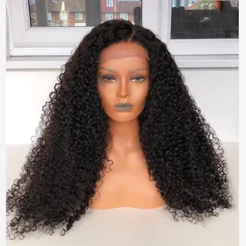 Бесклеевой Предварительно выщипанный Длинный 26-дюймовый черный парик с волнистыми кружевами спереди 180% плотности для чернокожих женщин с ежедневным косплеем BabyHair