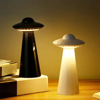 Светодиодный ночник UFO Design Мини-перезаряжаемая светодиодная настольная лампа с плавным затемнением ночного освещения, украшение домашней спальни