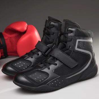 2023 Новые Мужские и женские борцовские ботинки, Боксерские туфли высшего качества, Дышащая боксерская спортивная обувь Унисекс, Элитный бренд спортивной обуви для спортзала для мужчин