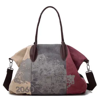 Женские сумки Роскошные сумки Дизайнерская женская сумка высококачественная винтажная сумка через плечо холщовая ретро-сумка-мессенджер Tote