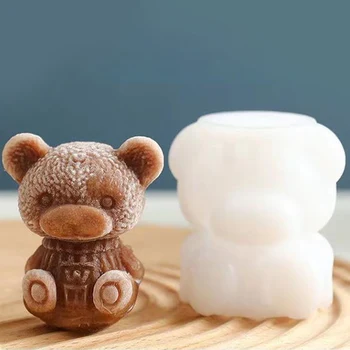 Силиконовые формы Candy Bear, 3D лотки для кубиков льда с плюшевым мишкой