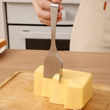 Бытовой нож для резки масла Инструменты для выпечки Зазубренный скребок из нержавеющей стали 304 Специальный нож для сыра Кухонные принадлежности Cuter