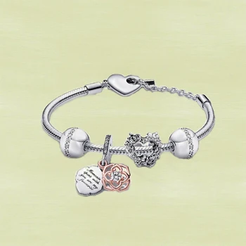2021 Новая Серия Mother's Day, высококачественный набор браслетов-цепочек из стерлингового серебра 925 пробы, классические ювелирные изделия Charm Lady Diy