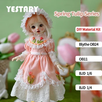 YESTARY DIY Material Pack Кукольная Одежда Blythe Ob11 Ob24 1/6 1/4 MDD BJD Аксессуары Для Кукол Blythe Clothing Tutorial Подарок Для Девочки