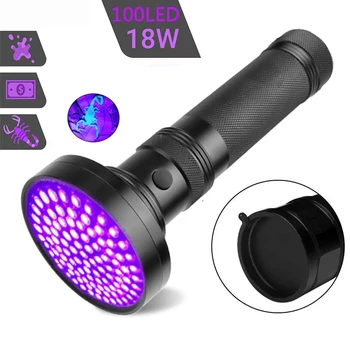 УФ 100LED Edc Светло-фиолетовый свет Blacklights 395nm ультрафиолетовый Портативный ручной фонарик, светодиодный детектор мочи домашних животных