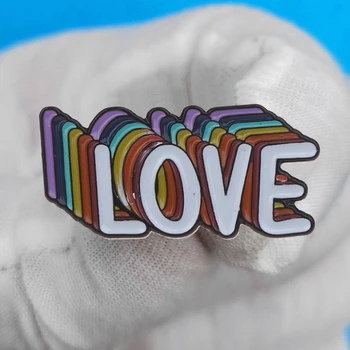 Булавки Love из сплава с эмалью Love Rainbow для украшения лацканов эмалевыми булавками 40 ГБ