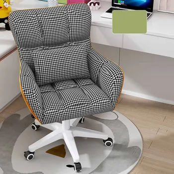 Удобное Дизайнерское Офисное кресло с Эргономичной Опорой для спинки, Кресло с откидной спинкой, Вращающаяся Парикмахерская Мобильная Офисная Мебель Cadeira