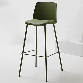 Промышленные высокие обеденные стулья Металлические Элегантные зеленые барные Дизайнерские стулья для гостиной Роскошная переносная мебель Meuble Maison