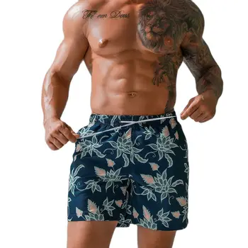 Мужские пляжные брюки, мужские летние повседневные шорты, Быстросохнущие плавки для серфинга, спортивные плавки для бега, мужские плавки больших размеров