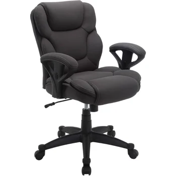 Офисное кресло Serta Big & Tall Fabric Manager, весит до 300 фунтов, Офисное кресло серой офисной мебелью