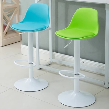 Барные стулья с поворотной спинкой для стойки регистрации в скандинавском стиле, Современная минималистичная мебель для дома, Высокие барные стулья для кухни ресторана, барный стул для бара