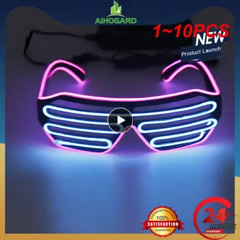 1 ~ 10ШТ Светящихся очков LED Gafas Luminous Bril Neon Christmas Glow Солнцезащитные очки с мигающим светом Стекло для вечеринок Реквизит