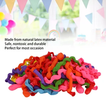100шт Латексных спиральных воздушных шаров, безопасных, нетоксичных, прочных, изысканного цвета, натуральных длинных воздушных шаров для вечеринки, свадьбы, дома