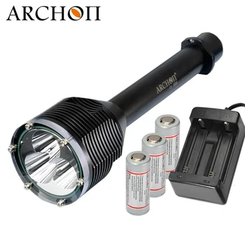 ARCHON D33 / W39 Фонарик для дайвинга 3 * LED Макс 3000 люмен под водой 100 м водонепроницаемый прожектор для дайвинга фонарик-факел фонари