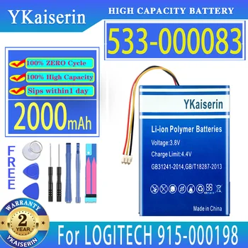 YKaiserin Аккумулятор 533-000083/533-000084 2000 мАч Для Harmony Touch Ultimate One 1209 Для ноутбука LOGITECH 915-000198 Bateria