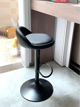 Барный стул Современный минималистичный Кассир Со спинкой на стойке регистрации, Барный стул, бытовой Высокий табурет, Кухонный стул