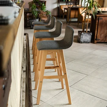 Свадебные стулья со спинками; Визажист; Мастер маникюра; Столовая; Деревянный барный стул в виде ракушки; Nordic Silla Para Bar Accessories Для дома