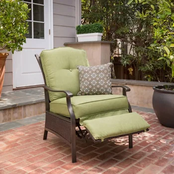 Better Homes & Gardens Providence с плетеным креслом для отдыха на открытом воздухе - Зеленая мебель из ротанга