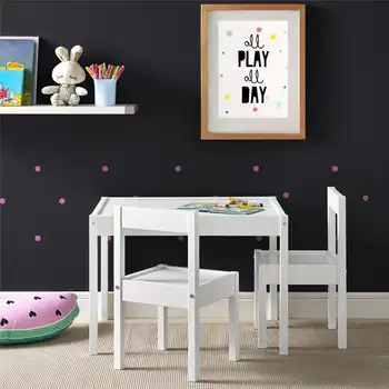 Детский стол и стул Hunter из 3 предметов, серый / белый