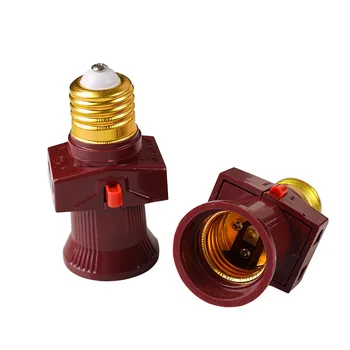 Резьбовой патрон лампы 110-250 В E27 Преобразуется в с переключателем Гнездо для лампы Адаптер для светодиодной лампы Поддержка освещения Прямая поставка