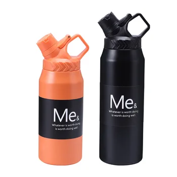 Термос из нержавеющей стали большой емкости для путешествий на открытом воздухе, портативная мужская спортивная бутылка для воды для альпинизма