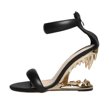 QIWN/ Новые летние босоножки m2, простые женские туфли на тонком высоком каблуке