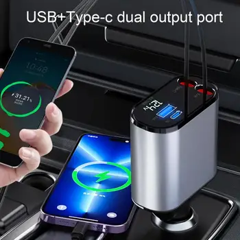 Автомобильное зарядное Устройство USB Fast Charger Адаптер Прикуривателя Зарядное Устройство для телефона Galaxy S amsung X iaomi Phone 14 Pro Max/13/12/11/ i Pad