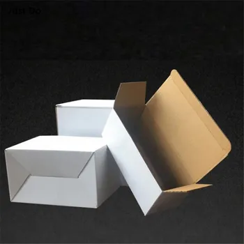 большая пустая белая гофрированная почтовая упаковка 24 см 25 см, простые белые картонные коробки для доставки, белая упаковочная коробка