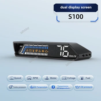 Автомобильный головной дисплей HUD Датчик температуры компьютера вождения Auto OBD2, Спидометр, головной дисплей, Аксессуары для автомобильной электроники