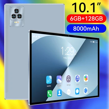 Android13 6G + 128GB Новый Планшет Глобальной версии ПК 10,1-дюймовый WiFi Планшет с Двойной SIM-картой Планшет 5G Call Phone GPS Bluetooth Подарки