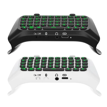 Мини-клавиатура Chatpad, Совместимая с Bluetooth, Внешняя клавиатура С Зеленой подсветкой, Встроенный Динамик для крепления Геймпада PS5